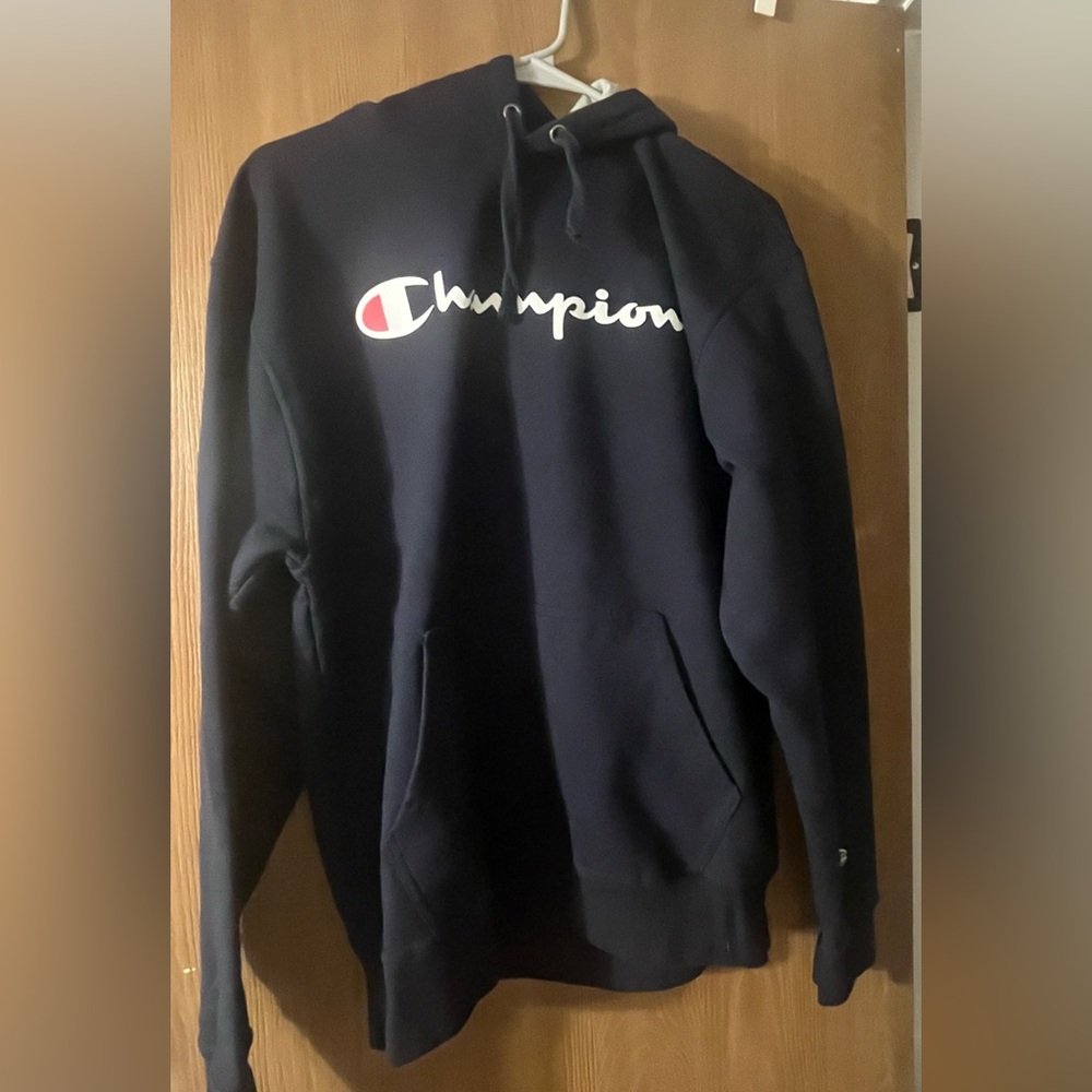 Champion Men's Dark Blue Hoodie
